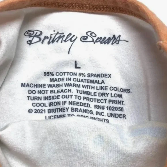 *NWOT* Britney Spears Cropped Ringer Tee - Picture 2 of 2